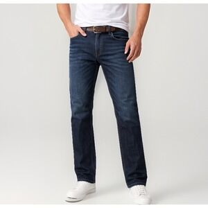 Hugo Boss Maine Jean Mens Sz 36x30 Blue Dark Denim Stretch Straight Classic Dad